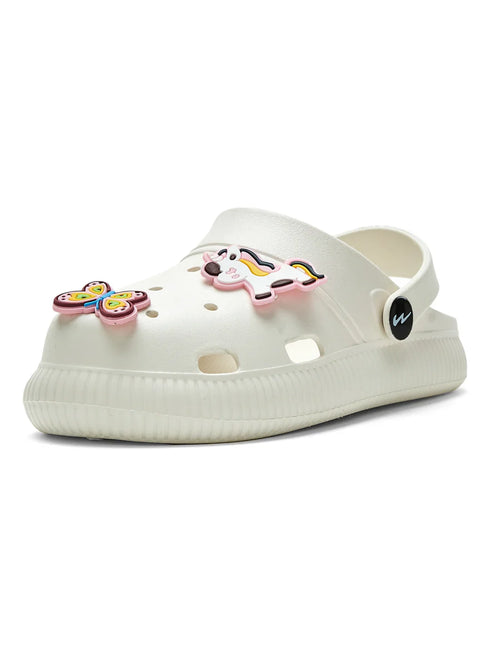 GC-9002K White Kid's Clogs